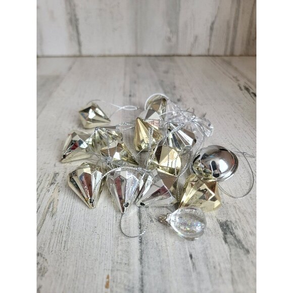Diamond shaped pendant ornament mini Xmas abstract set - Picture 4 of 7